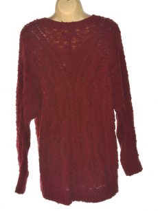 INC Women Size Medium M Dark Red Pullover Sweater