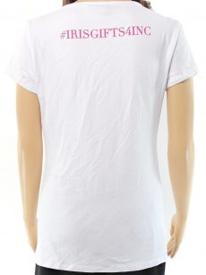 INC Women Size Medium M White Graphic T-Shirt Top