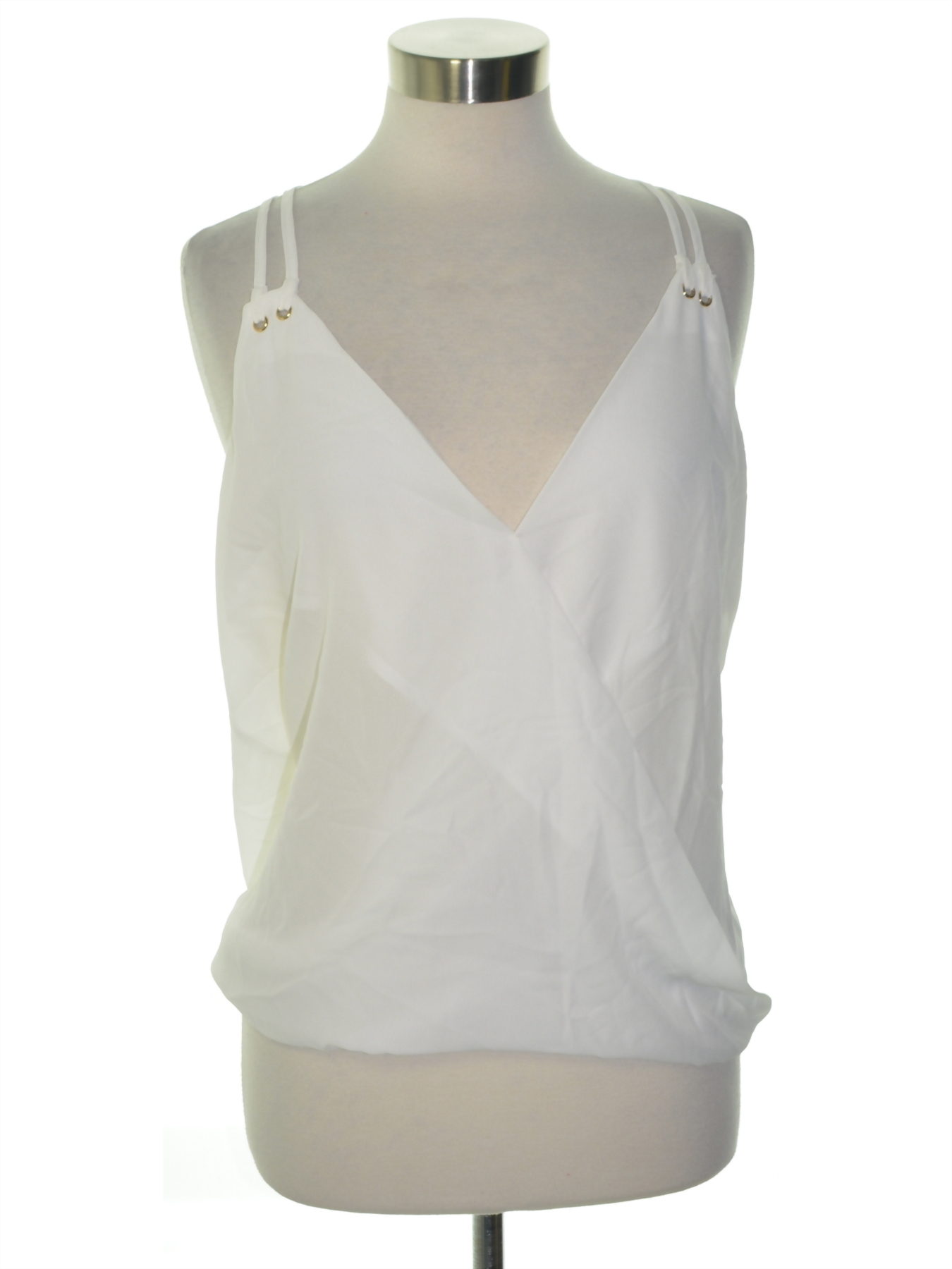 Bar III Women Size XXS Snow White Faux Wrap Top – #1 Bar III Women Size XXS Snow White Faux Wrap Top