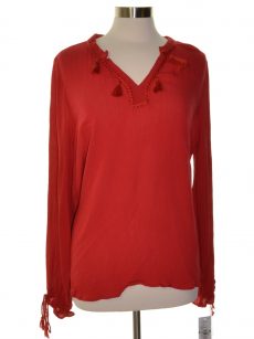 John Paul Richard Women Size XS Red Blouse Top