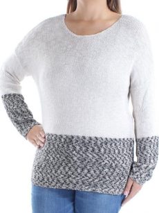 INC Women Size XL Beige Scoop Neck Sweater