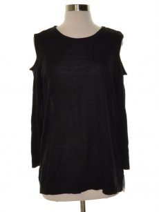 NY Collection Women Size Large L Black Pullover Sweater