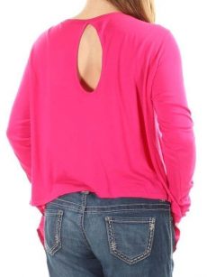 Chelsea Sky Women Size XL Bright Pink Shirt T-Shirt Top