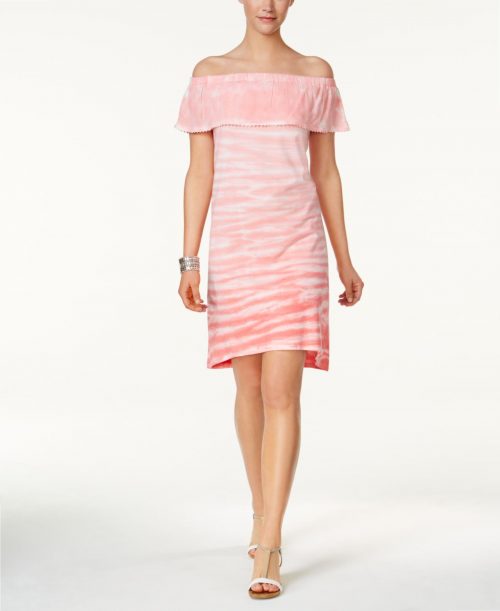 Style & Co. Women Size Medium M Pink Shift Dress