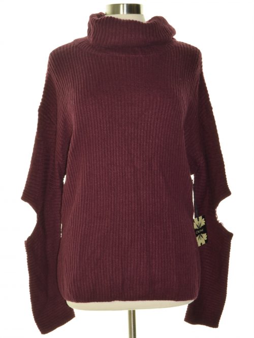 Cliche Women Size Large L Burgundy Pullover Sweater