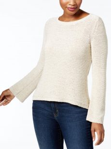 Style & Co. Women Size XL Beige Scoop Neck Sweater
