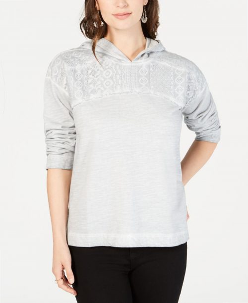 Style & Co. Women Size XS Dark Gray Casual Hoodie