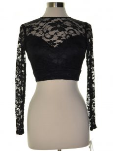 B. Darlin Women Size 1/2 Black Pullover Top