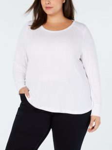 INC Plus Size 1X White Pullover Top