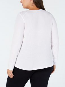 INC Plus Size 1X White Pullover Top