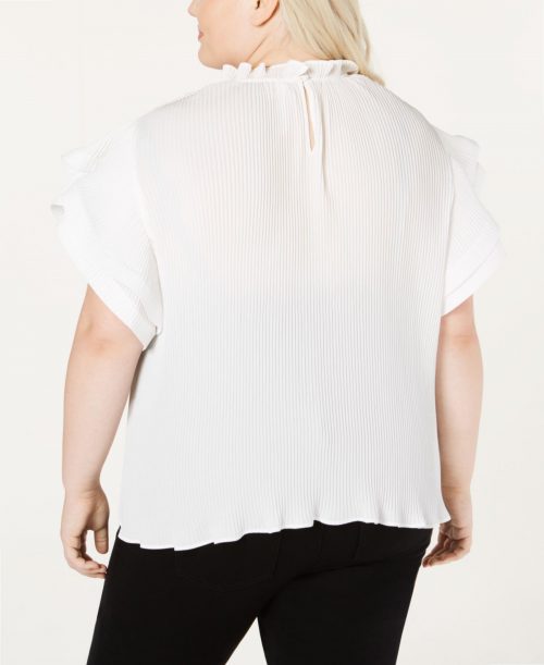NY Collection Plus Size 3X White Blouse Top