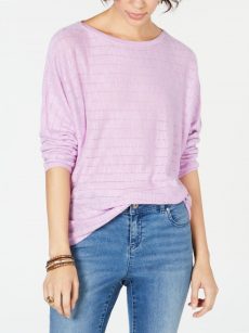 Style & Co. Women Size Large L Purple Sweatshirt Sweater