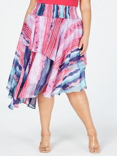 INC Plus Size 3X Multi Asymmetrical Skirt