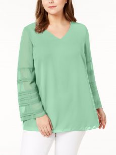 Alfani Plus Size 0X Mint Blouse Top