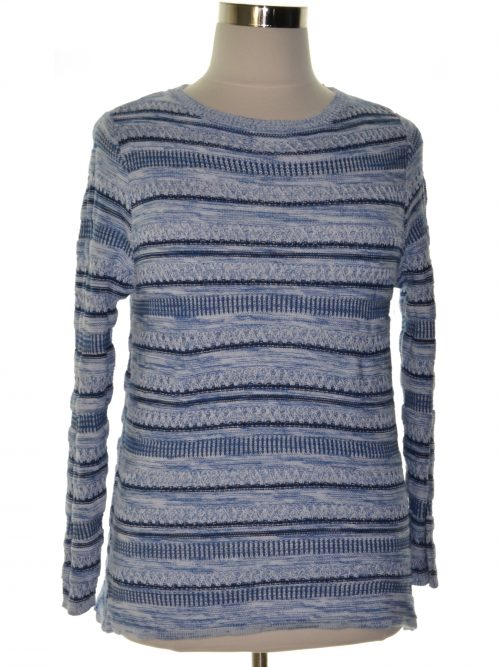 Style & Co. Women Size Large L Blue Pullover Sweater