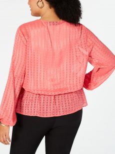 INC Plus Size 0X Coral Wrap Top – #2 INC Plus Size 0X Coral Wrap Top
