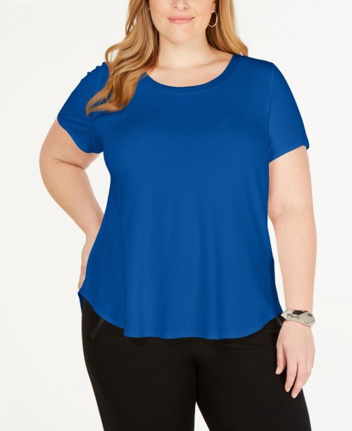 Alfani Plus Size 1X Royal Blue Pullover Top
