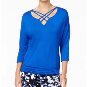 Thalia Sodi Women Size XS Royal Blue Pullover Top