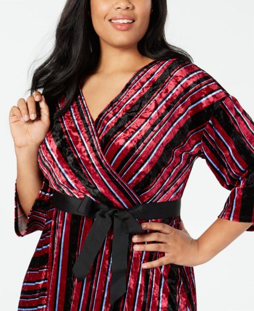 NY Collection Plus Size 2XP Multi Wrap Dress